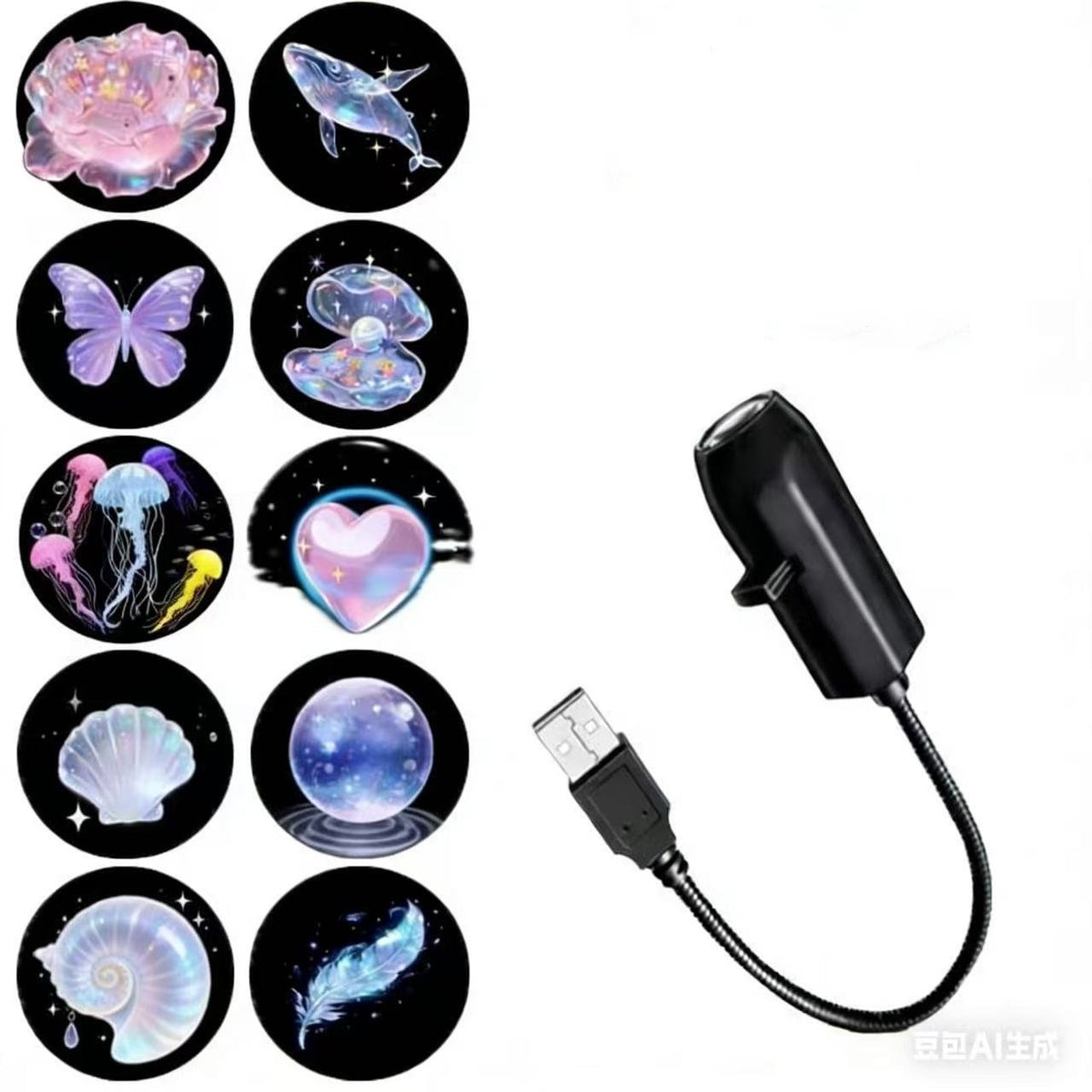 Plug-&-Play HD Christmas Projector – 6 or 10 Festive Scenes